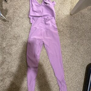 Beyond Yoga Lavender Top and Legging Set